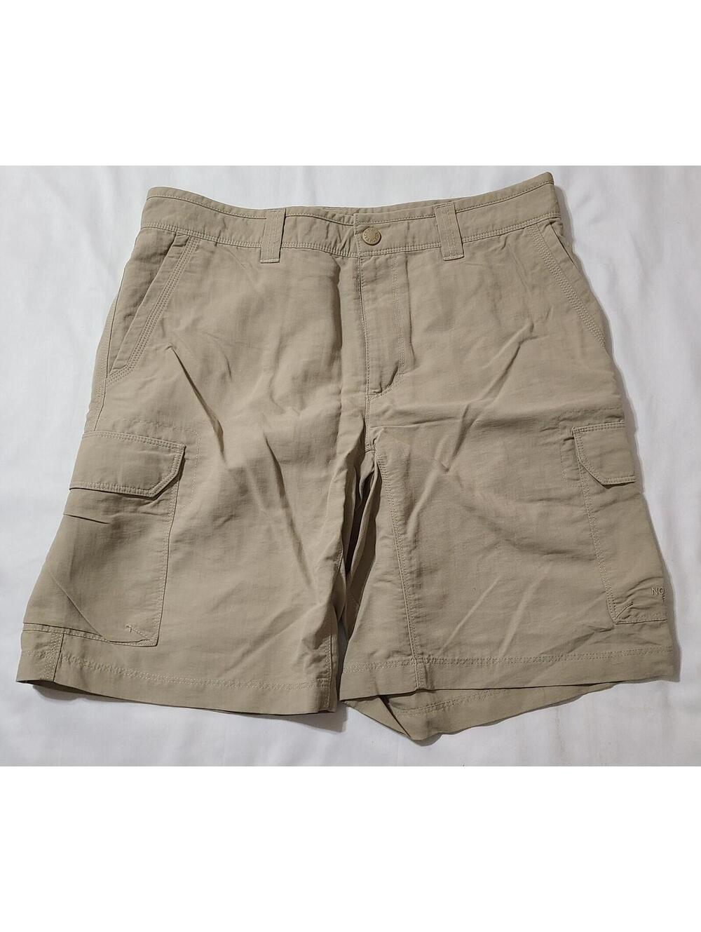 The North Face Cargo Shorts Mens Sz 32 Medium Beige Performance Hiking Outdoors